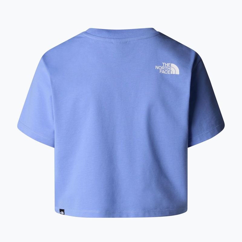 T-shirt donna The North Face Simple Dome Cropped Slim Tee blu virtuale 5