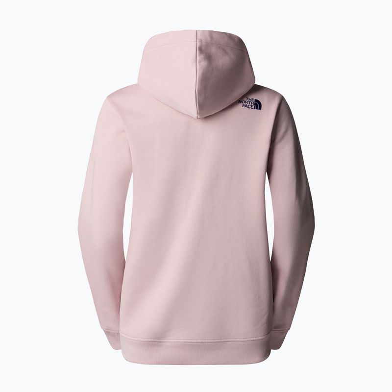 Felpa con cappuccio The North Face Drew Peak Pullover Donna rosa metallizzato/blu scuro 5
