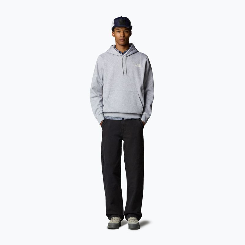 Felpa uomo The North Face Simple Dome Hoodie tnf grigio medio heather 2