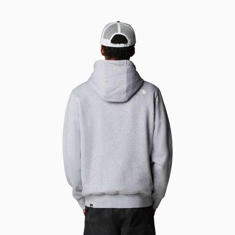 Felpa uomo The North Face Simple Dome Hoodie tnf grigio medio heather 3