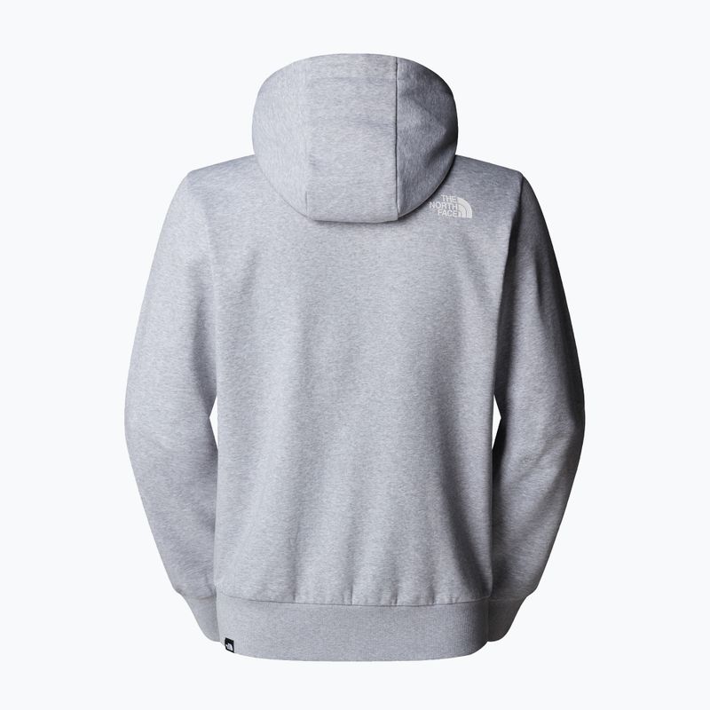 Felpa uomo The North Face Simple Dome Hoodie tnf grigio medio heather 5