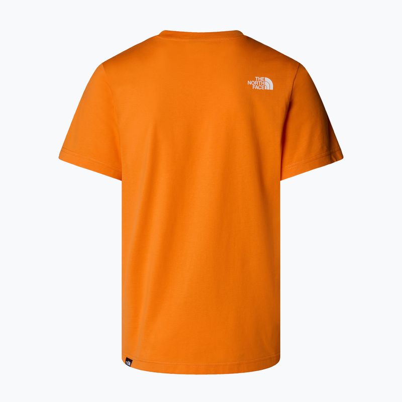 Maglietta The North Face Easy digital orange/tnf white da uomo 2