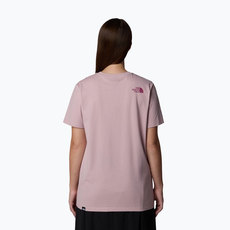 Maglietta The North Face donna Relaxed Easy Tee rosa metallizzato/bacche di vetro 3