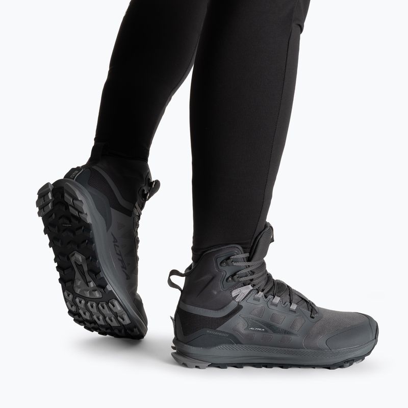 Stivali Altra Lone Peak 9 Waterproof Mid nero/grigio da uomo 2