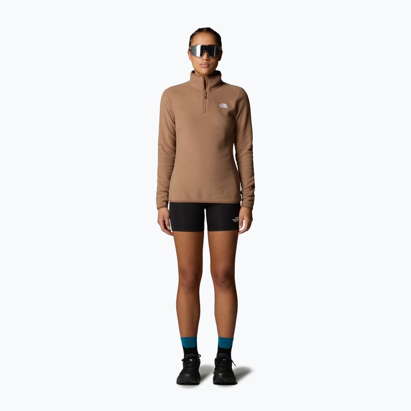 Felpa The North Face donna 100 Glacier 1/4 Zip latte 2