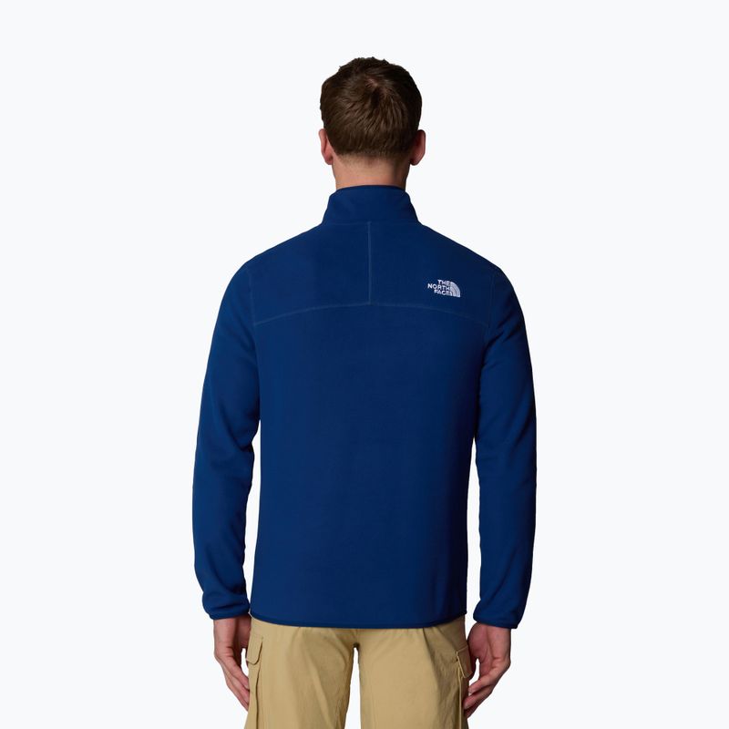 Felpa da uomo The North Face 100 Glacier 1/4 Zip estate blu 3