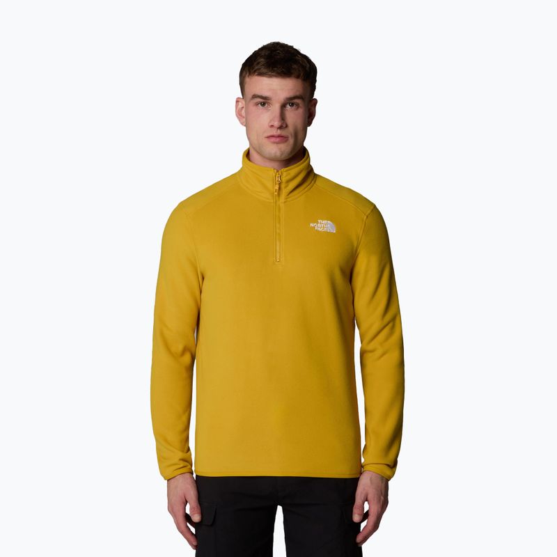 Felpa The North Face 100 Glacier 1/4 Zip turmeric da uomo