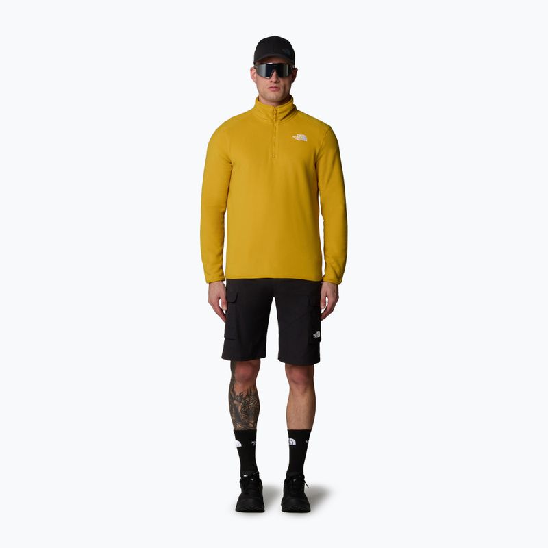 Felpa The North Face 100 Glacier 1/4 Zip turmeric da uomo 2