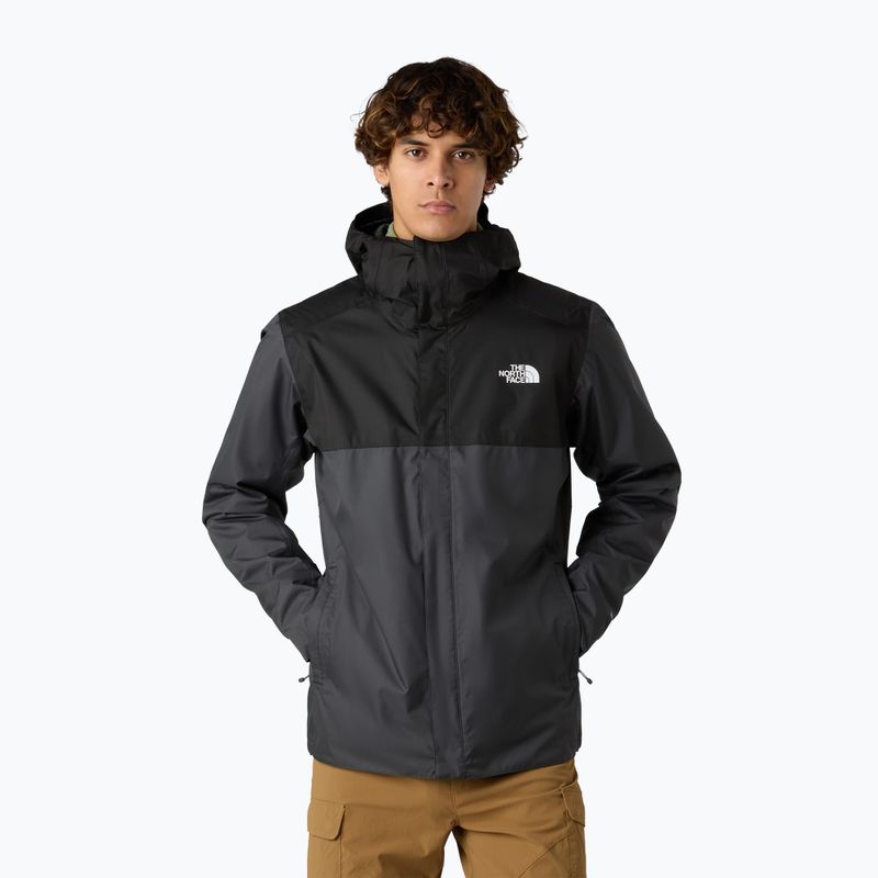 Giacca antipioggia da uomo The North Face Quest Zip-In grigio asfalto/nero