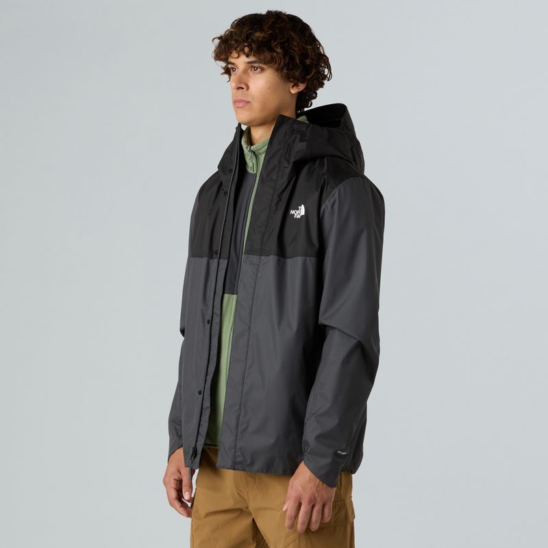 Giacca antipioggia da uomo The North Face Quest Zip-In grigio asfalto/nero 3
