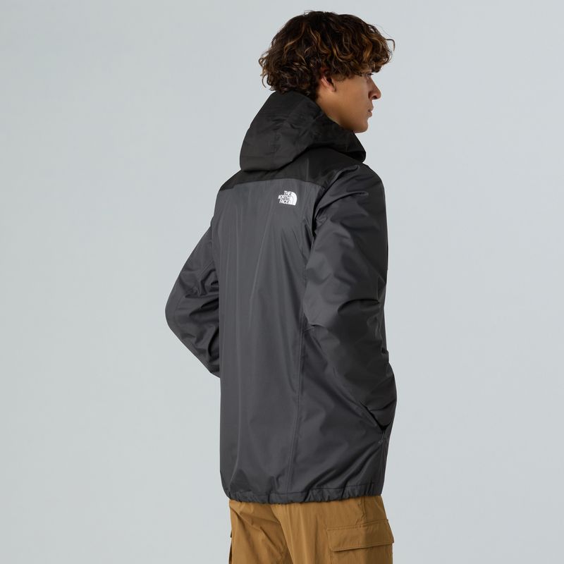 Giacca antipioggia da uomo The North Face Quest Zip-In grigio asfalto/nero 4