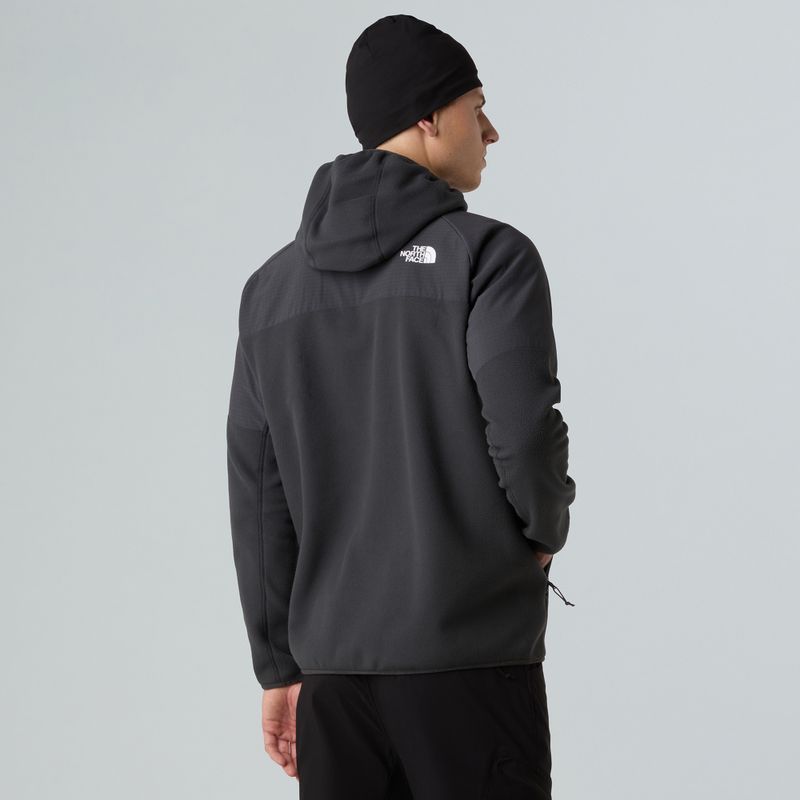 Felpa da uomo The North Face Glacier Heavyweight Full Zip HD asfalto grigio/nero 3