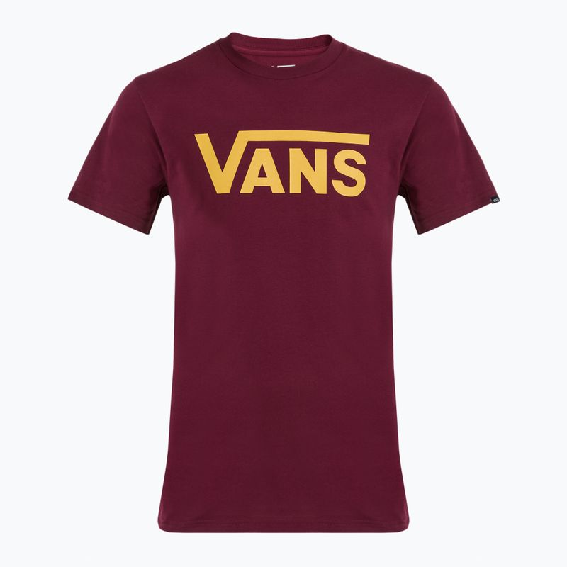 T-shirt da uomo Vans Mn Vans Classic bordeaux/senape piccante