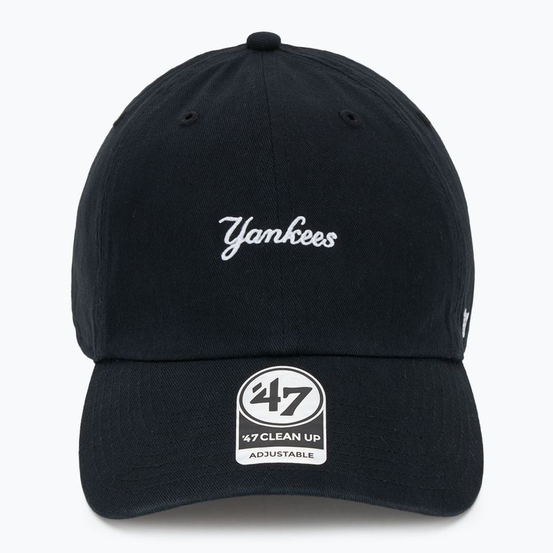 47 Brand MLB New York Yankees Base Runner Script CLEAN UP cap nero 2