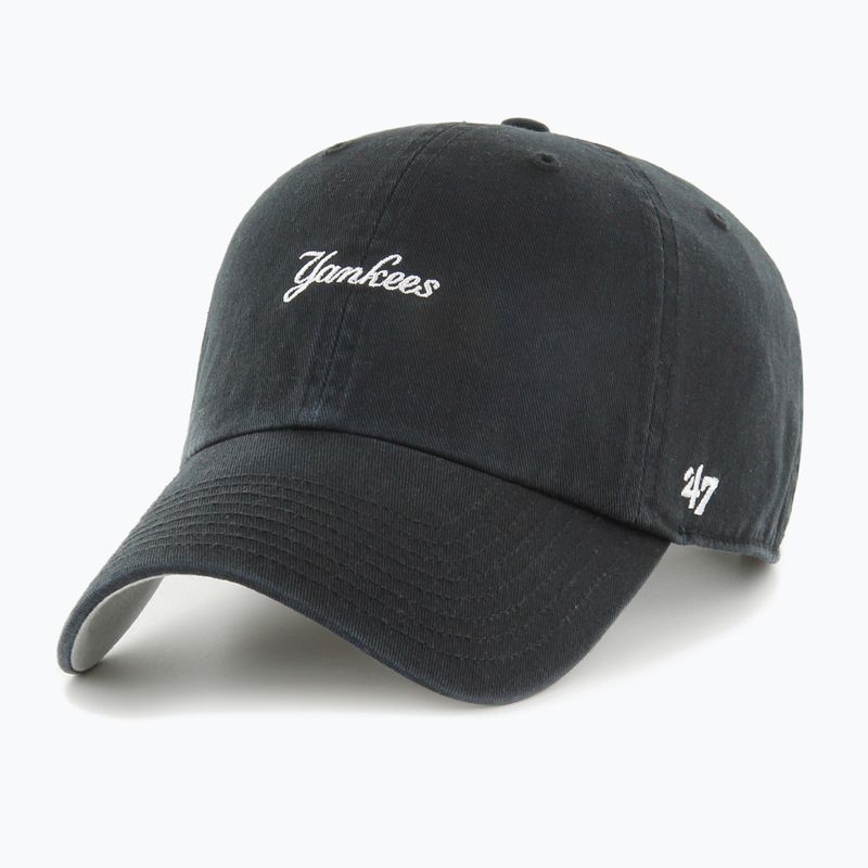 47 Brand MLB New York Yankees Base Runner Script CLEAN UP cap nero