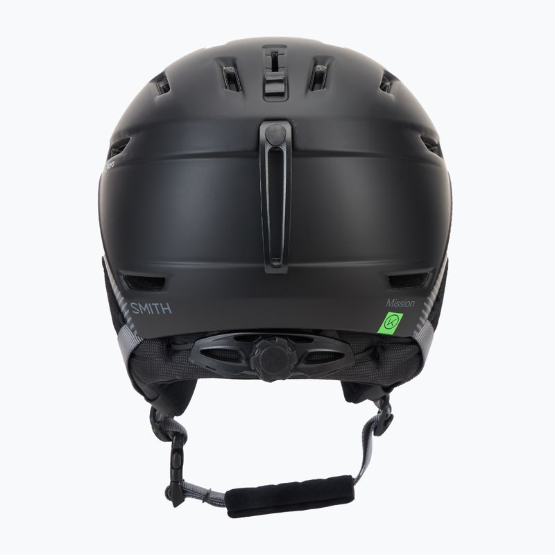 Casco da sci Smith Mission nero opaco a strisce 3