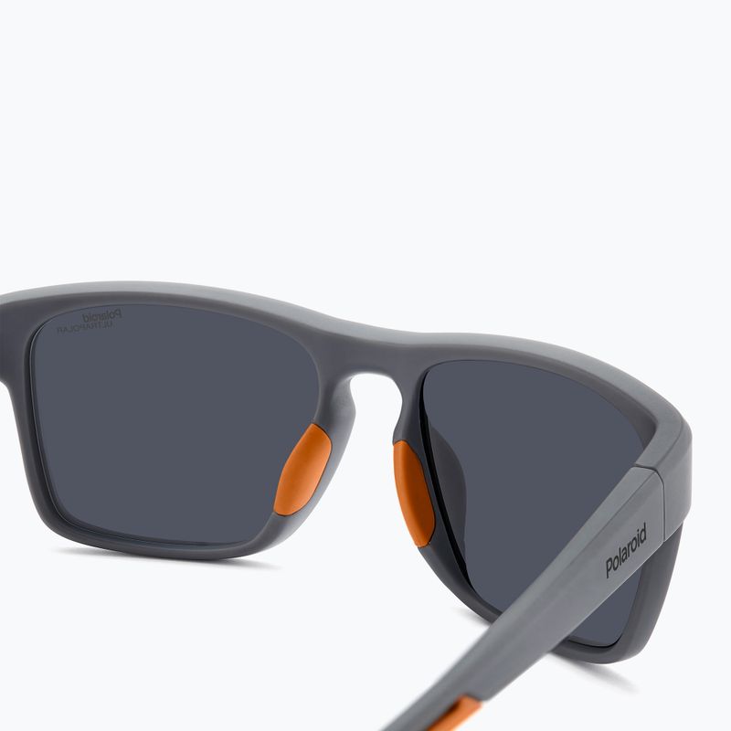 Occhiali da sole Polaroid PLD 7052/S da uomo grigio opaco/specchio d'argento polarizzati ad alto contrasto 5