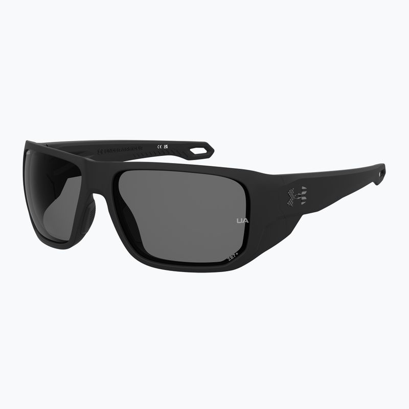 Occhiali da sole Under Armour Attack MD S3 nero opaco/grigio polarizzati oleofobici da uomo 2