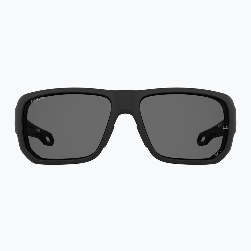 Occhiali da sole Under Armour Attack MD S3 nero opaco/grigio polarizzati oleofobici da uomo 3
