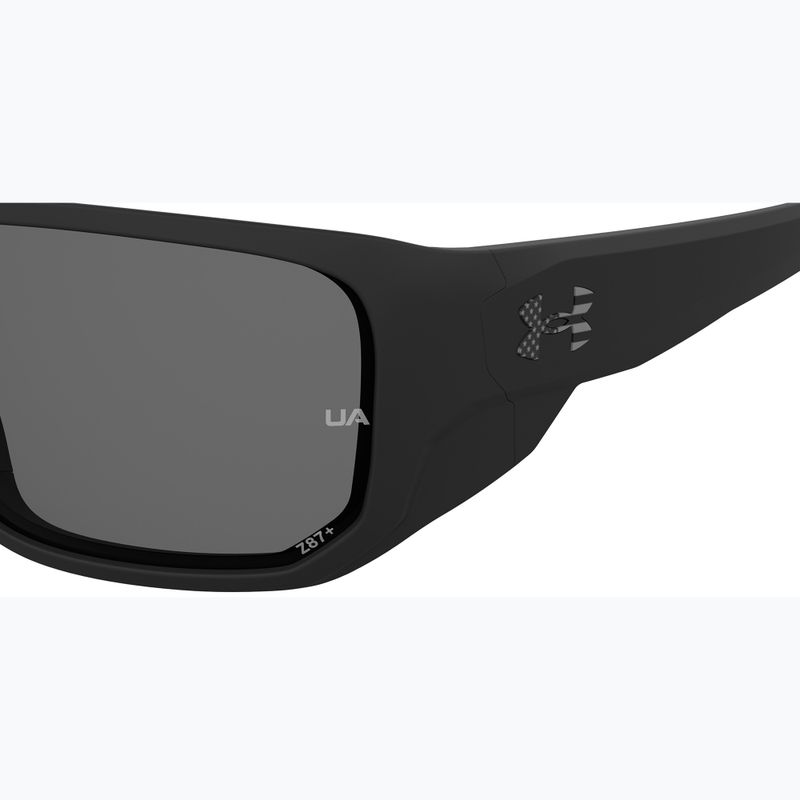 Occhiali da sole Under Armour Attack MD S3 nero opaco/grigio polarizzati oleofobici da uomo 6