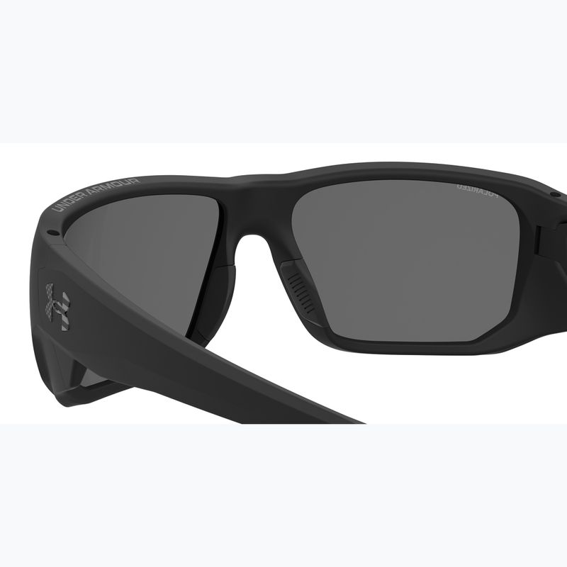 Occhiali da sole Under Armour Attack MD S3 nero opaco/grigio polarizzati oleofobici da uomo 7