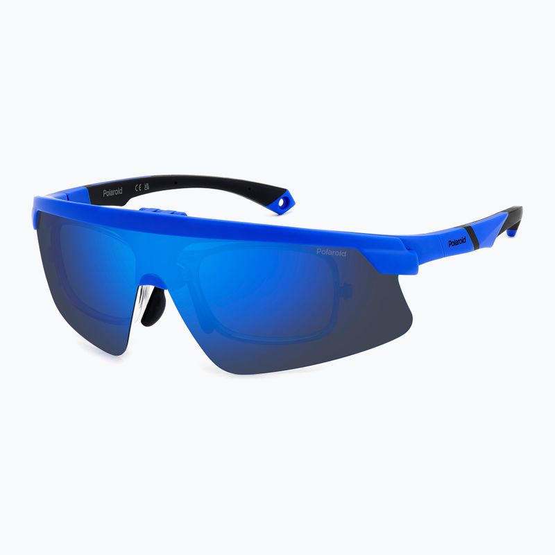 Occhiali da sole Polaroid PLD 7056/CI/S blu opaco/specchio blu polarizzati da uomo 2