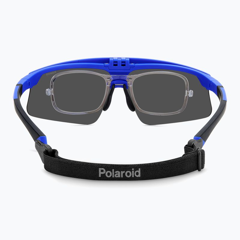 Occhiali da sole Polaroid PLD 7056/CI/S blu opaco/specchio blu polarizzati da uomo 4