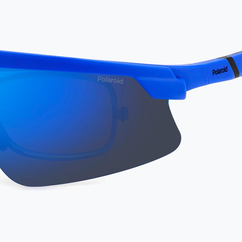 Occhiali da sole Polaroid PLD 7056/CI/S blu opaco/specchio blu polarizzati da uomo 5