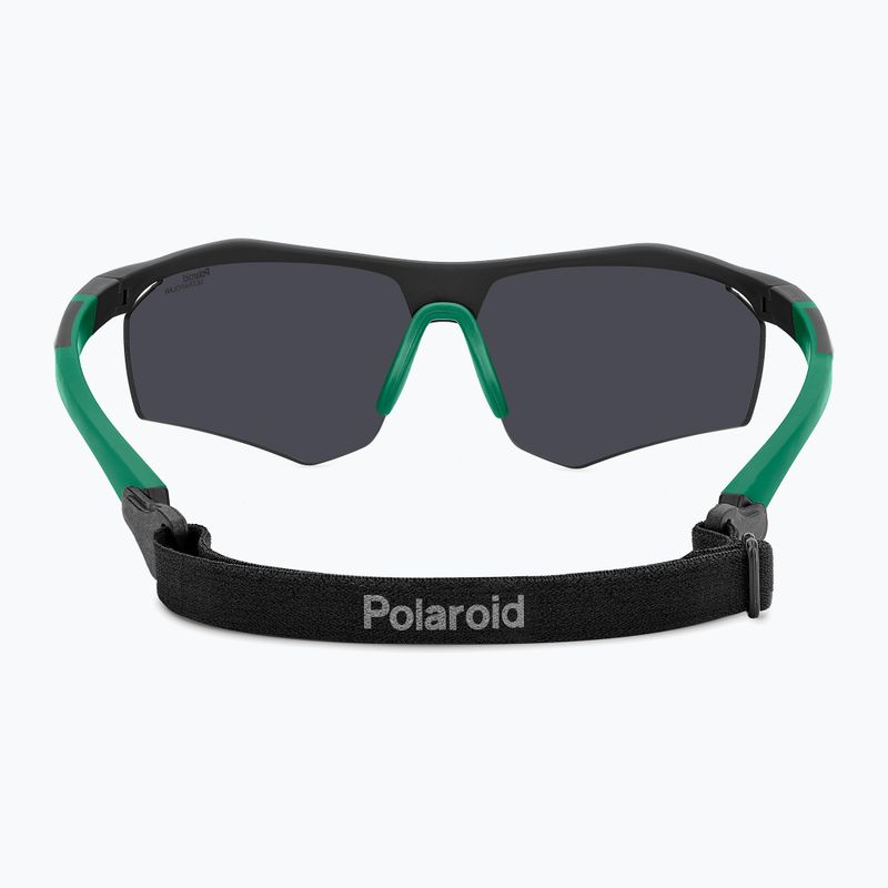 Occhiali da sole Polaroid PLD 7055/S nero opaco verde/verde a specchio polarizzati hc da uomo 5