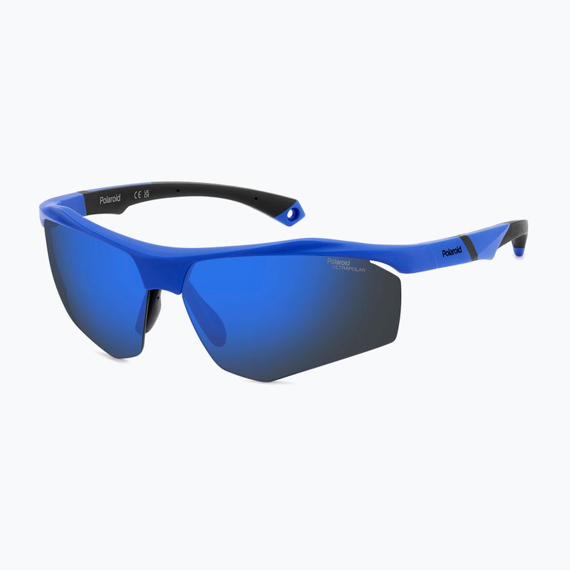 Occhiali da sole Polaroid PLD 7055/S matte blue/blue mirror polarized high contrast 2