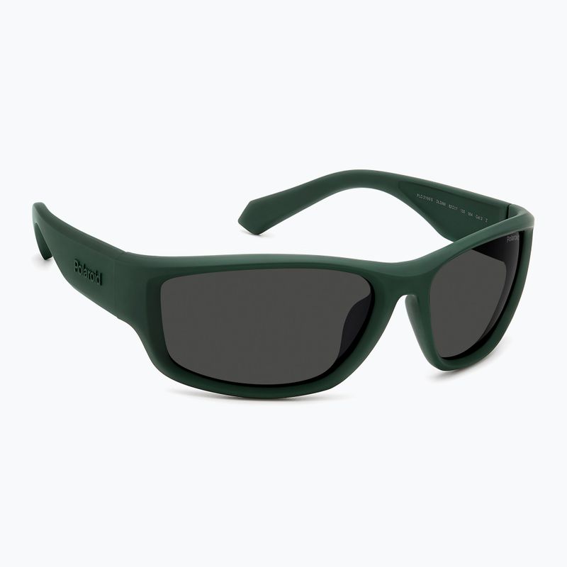Occhiali da sole Polaroid PLD 2166/S verde opaco/grigio polarizzato da uomo
