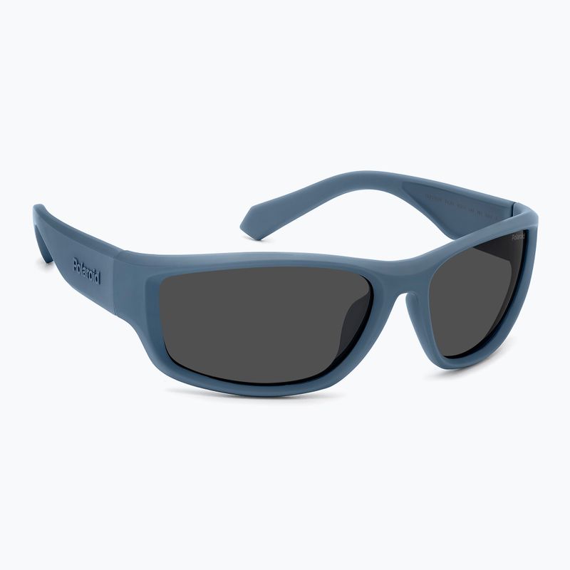 Occhiali da sole Polaroid PLD 2166/S blu opaco/grigio polarizzato da uomo