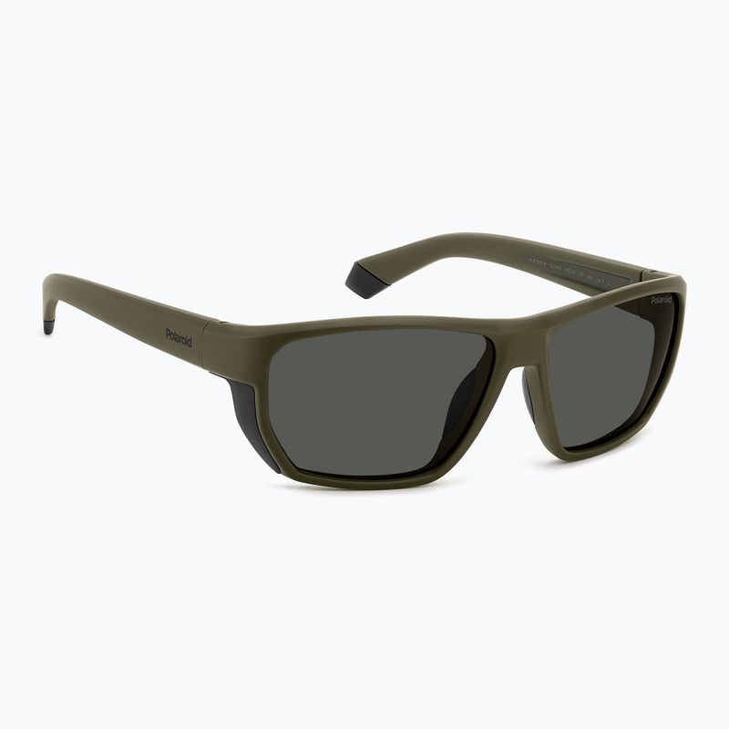 Occhiali da sole Polaroid PLD 7057/S verde opaco/grigio polarizzato da uomo