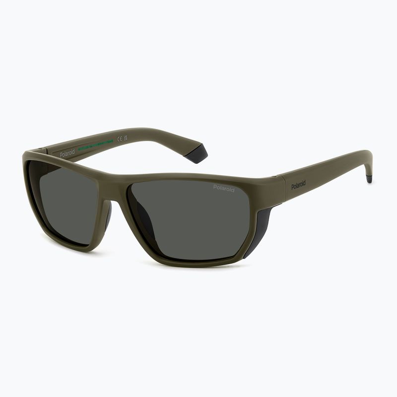 Occhiali da sole Polaroid PLD 7057/S verde opaco/grigio polarizzato da uomo 2