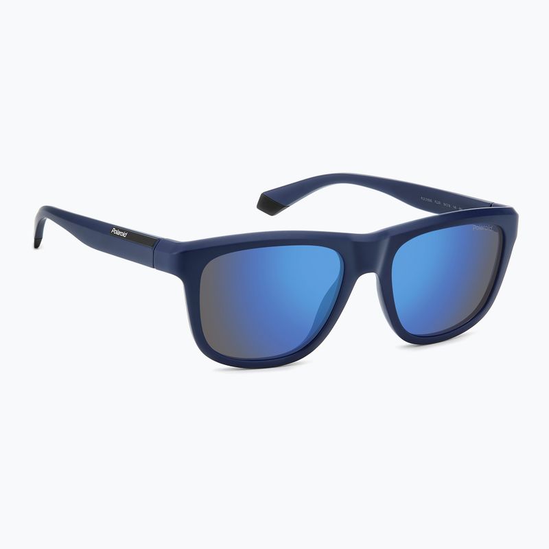 Occhiali da sole polarizzati Polaroid PLD 2163/S blu opaco/blu specchiato