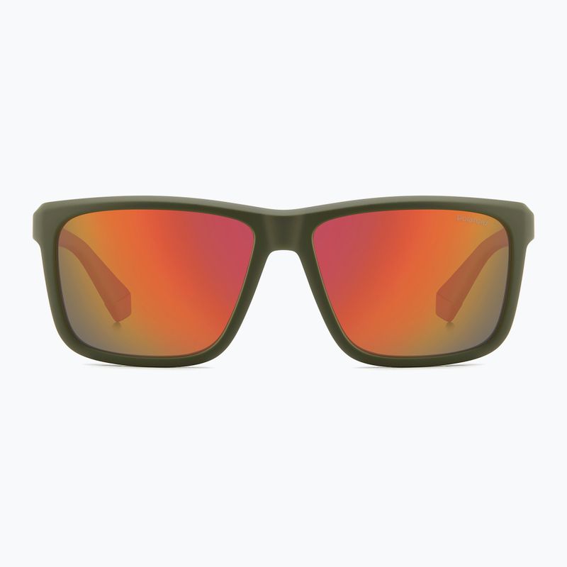 Occhiali da sole Polaroid PLD 2164/S verde militare/rosso multistrato polarizzati da uomo 3