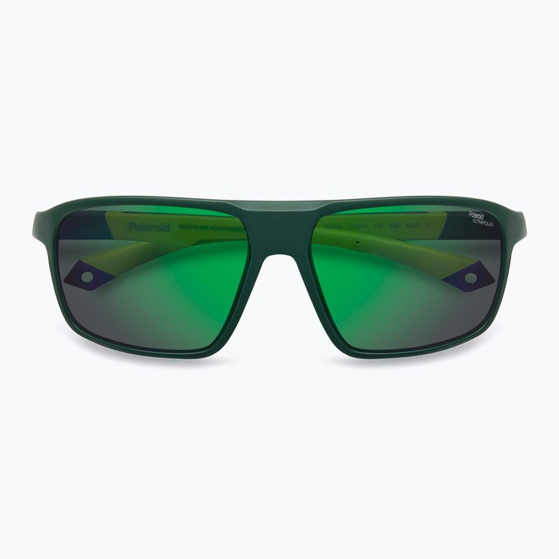 Occhiali da sole Polaroid PLD 7058/S da uomo, verde opaco/verde a specchio, polarizzati ad alto contrasto 4