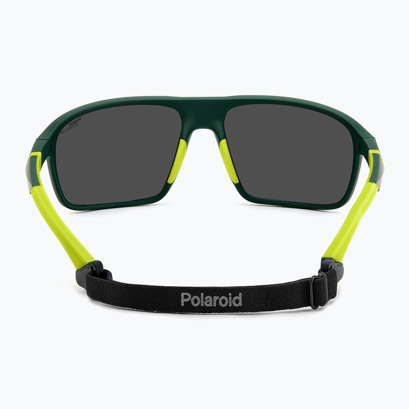 Occhiali da sole Polaroid PLD 7058/S da uomo, verde opaco/verde a specchio, polarizzati ad alto contrasto 5