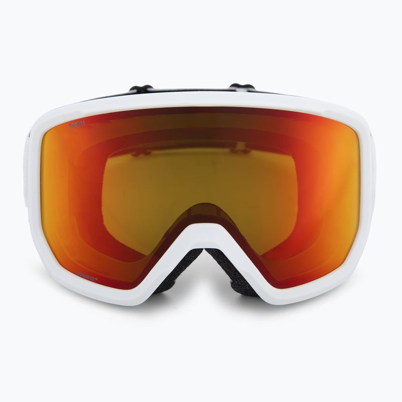 Maschera da sci Smith Transfer white/red sol-x mirror 2