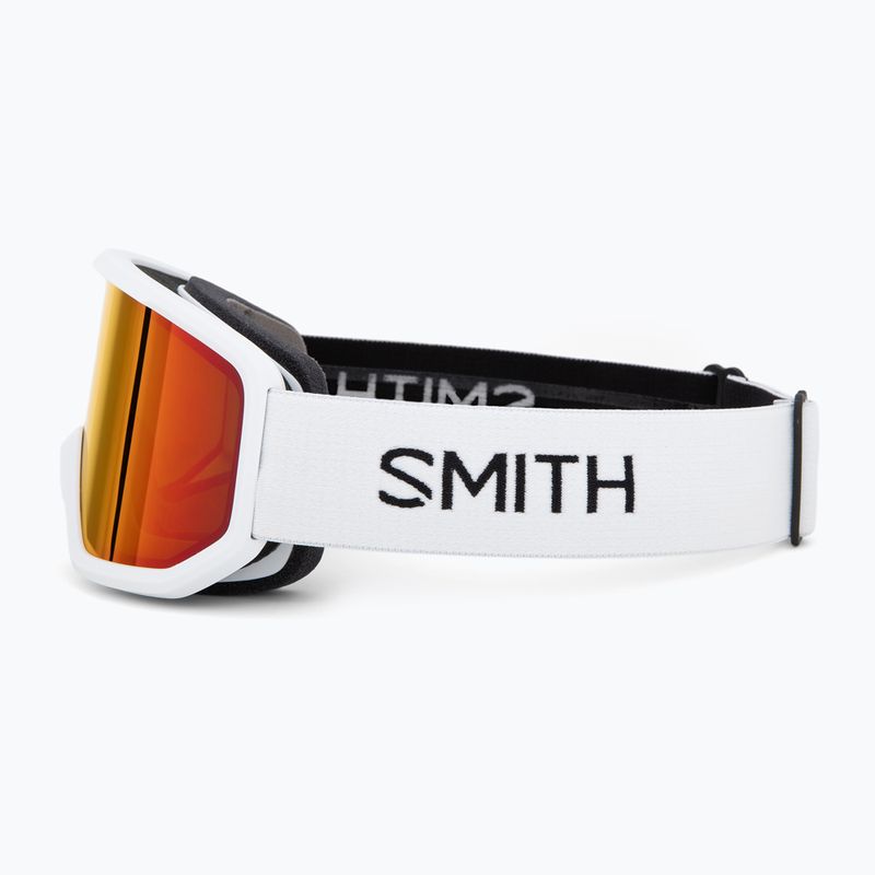 Maschera da sci Smith Transfer white/red sol-x mirror 4