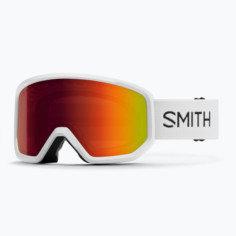 Maschera da sci Smith Transfer white/red sol-x mirror 5