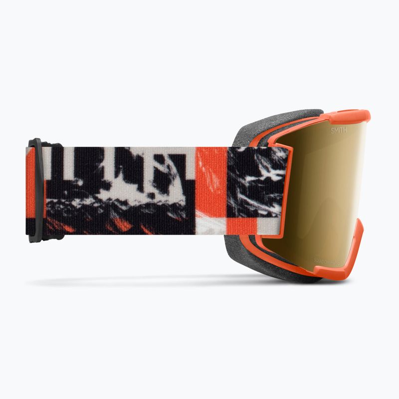 Maschera da sci Smith Squad cinder chop up/chrp sun black gold mirror/clear 4