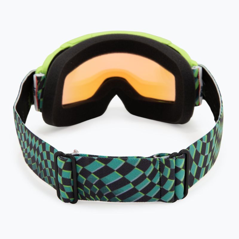 Maschera da sci junior Smith Daredevil Jr electric lime left turn/blue sensor mirror 3