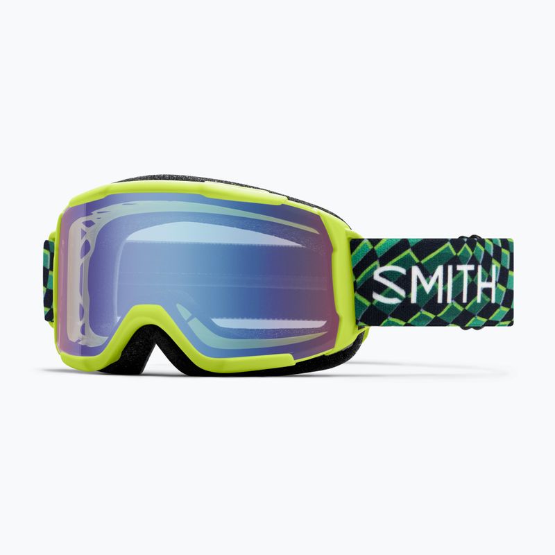 Maschera da sci junior Smith Daredevil Jr electric lime left turn/blue sensor mirror 5