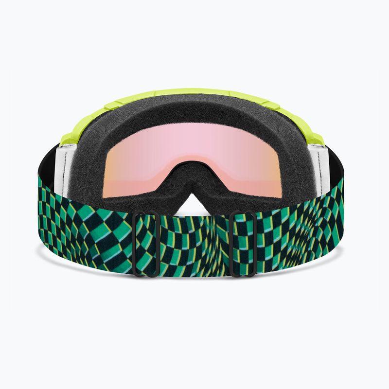 Maschera da sci junior Smith Daredevil Jr electric lime left turn/blue sensor mirror 7