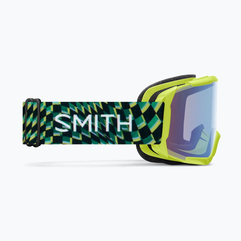 Maschera da sci junior Smith Daredevil Jr electric lime left turn/blue sensor mirror 8