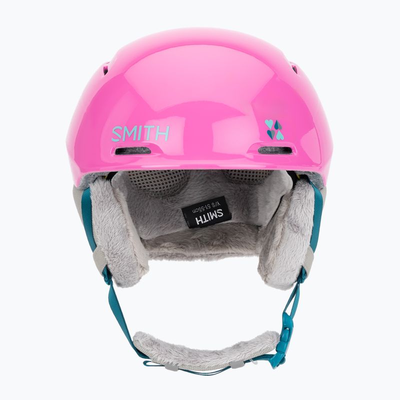 Casco da sci junior Smith Glide Jr Mips vivid pink hearts 2