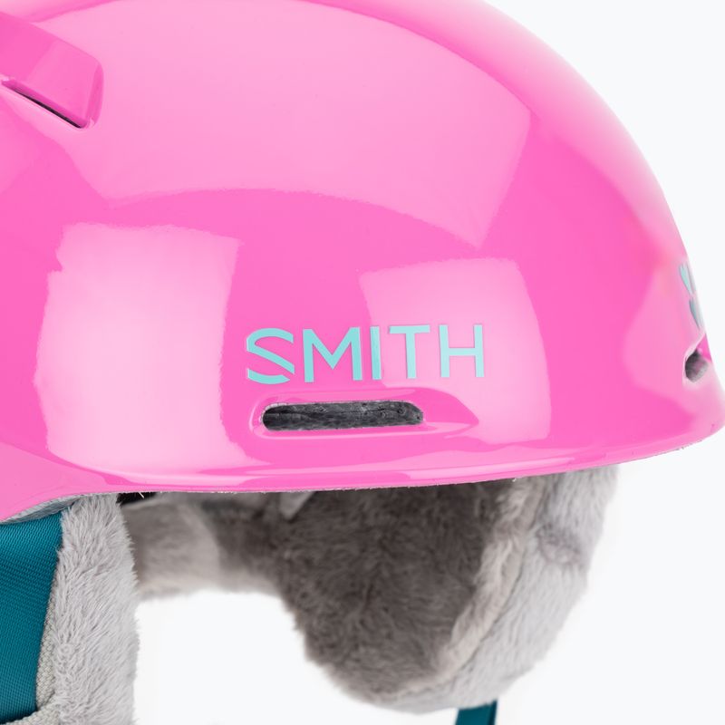Casco da sci junior Smith Glide Jr Mips vivid pink hearts 5