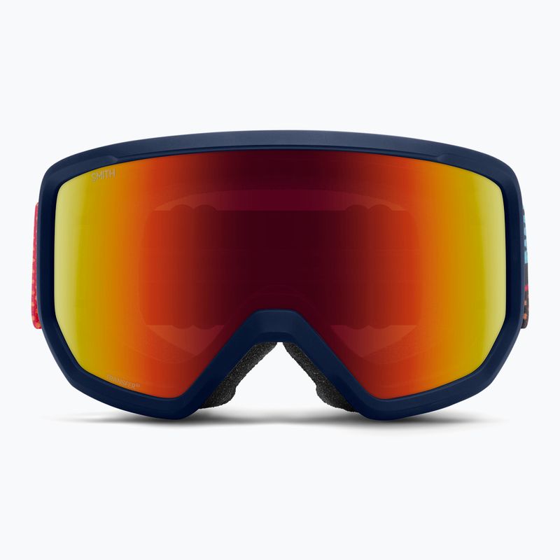 Maschera da sci Smith Transfer S3 midnight geo alpine/red solx mirror antifog 2