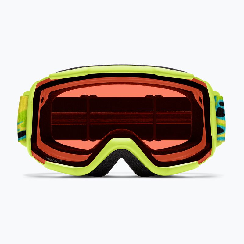 Maschera da sci per bambini Smith Daredevil S3 electric lime slime/green solx mirror antifog 3